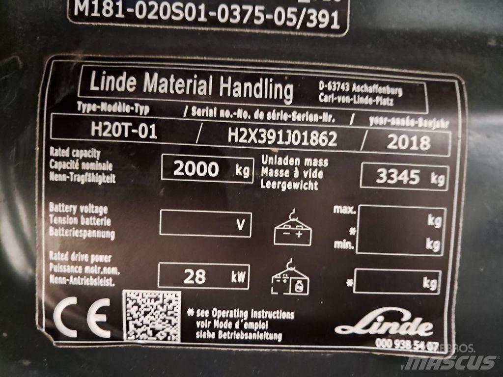 Linde H20T-01 天然气叉车