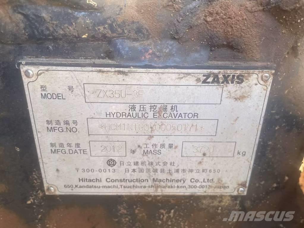 Hitachi ZX 35 U 小型挖掘机