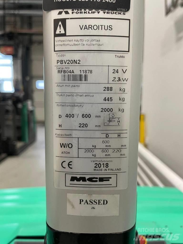 Mitsubishi PBV 20 N2 电动搬运车