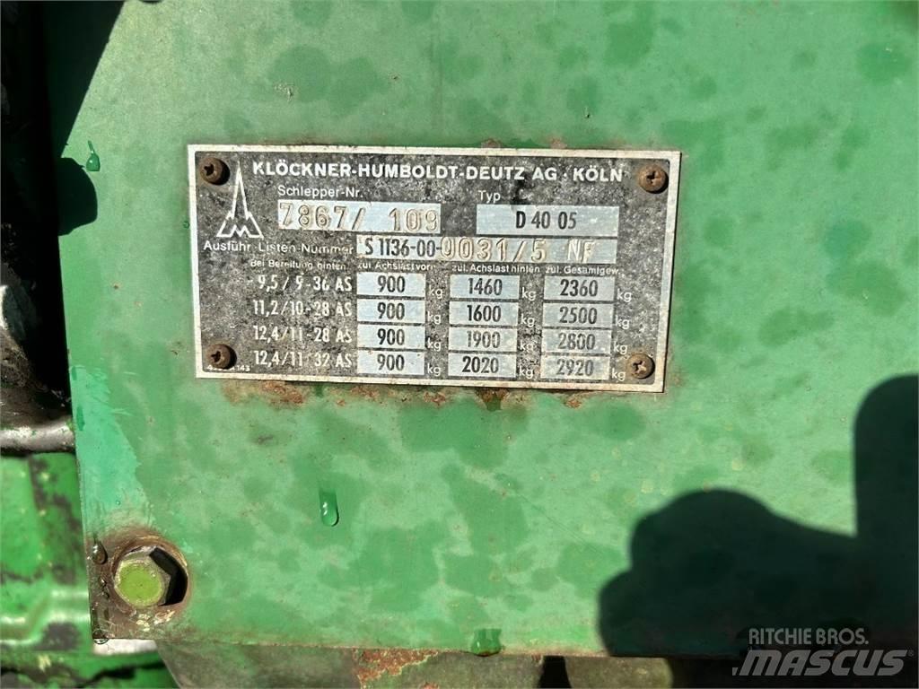 Deutz D 4005 拖拉机/农用车