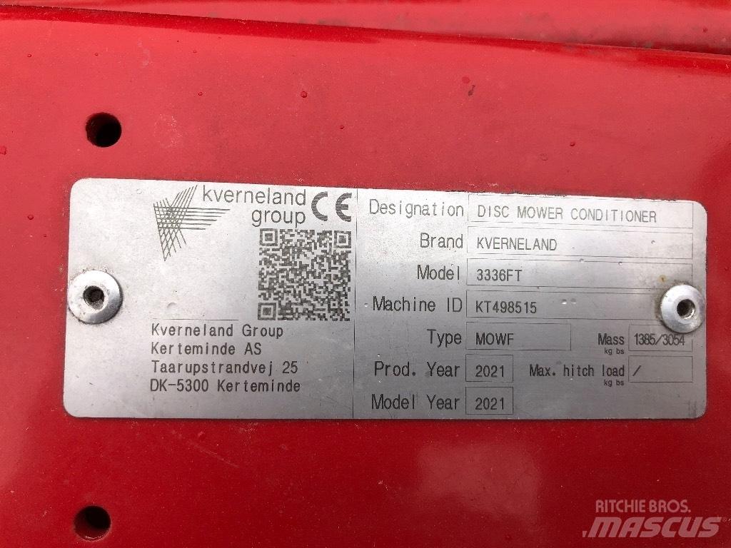 Kverneland 3336 FT 割草调节装置