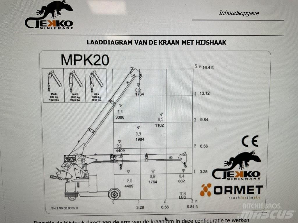 Jekko MPK 20 W 轻小型起重机