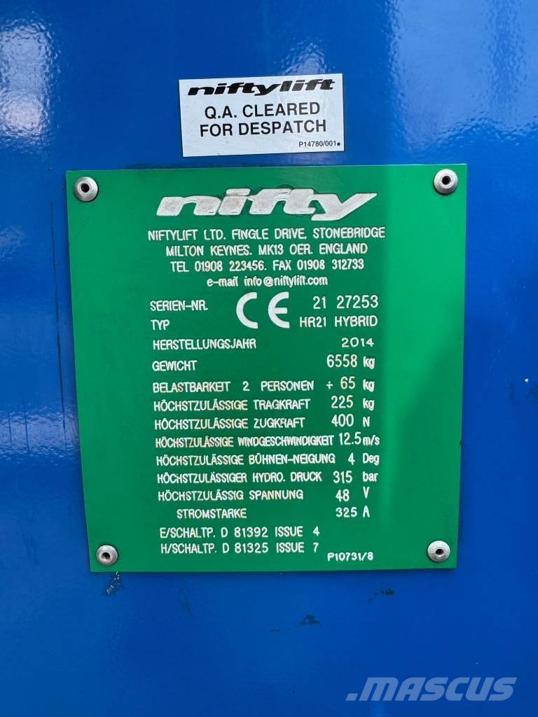 Niftylift HR 21 D E 曲臂高空工作平台