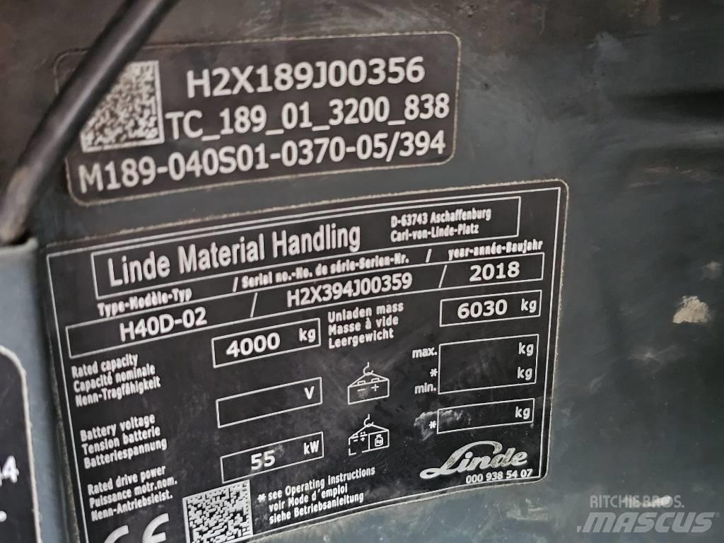 Linde H40D-02 柴油叉车