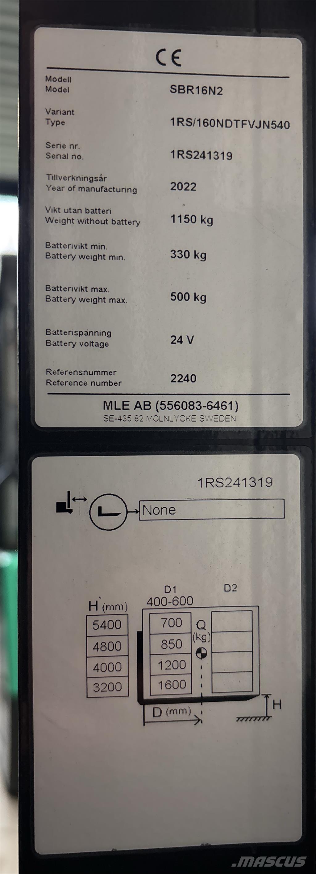 Mitsubishi SBR16N2 行走式堆垛机