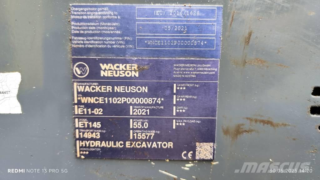 Wacker Neuson ET 145 履带挖掘机