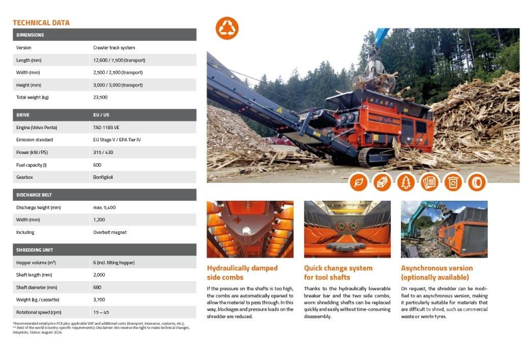 Arjes Eurec S-850 废料粉碎机