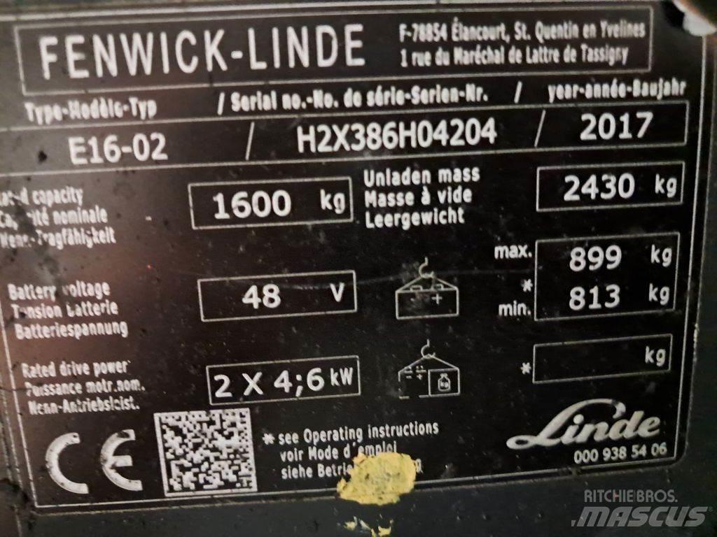 Linde E16-02 电动叉车