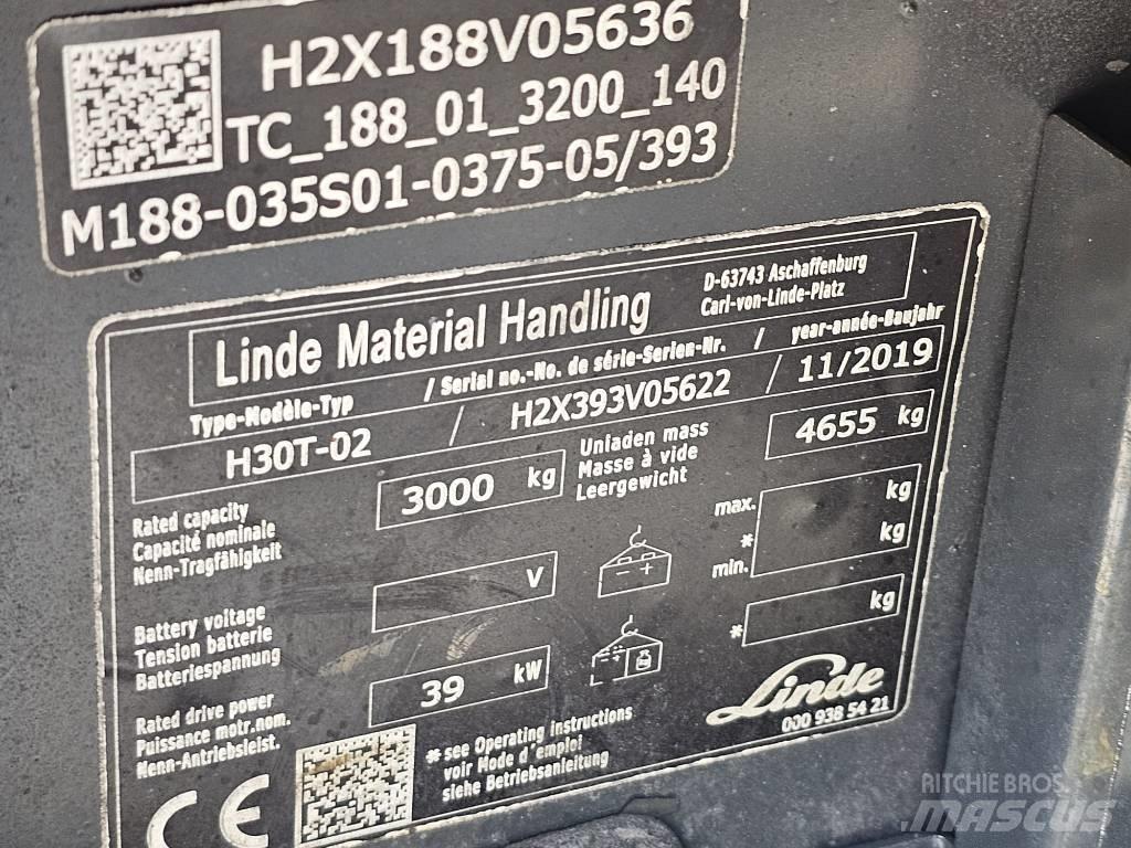 Linde H30T-02 天然气叉车