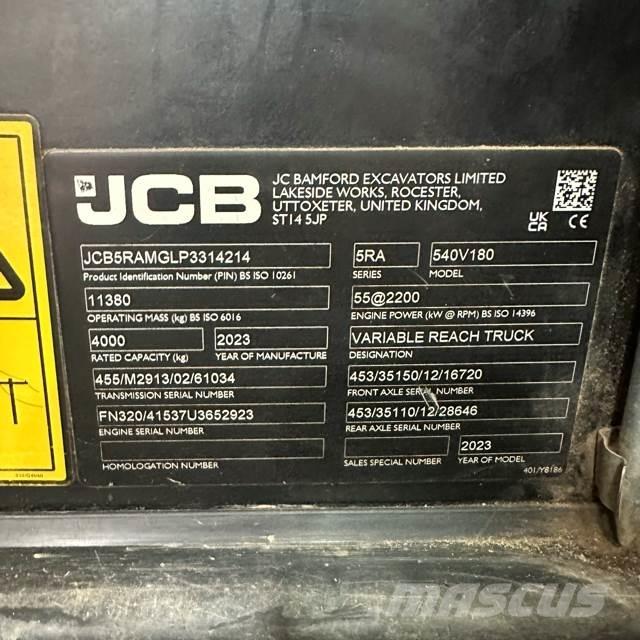 JCB 540-180 伸缩臂叉装车|叉装车