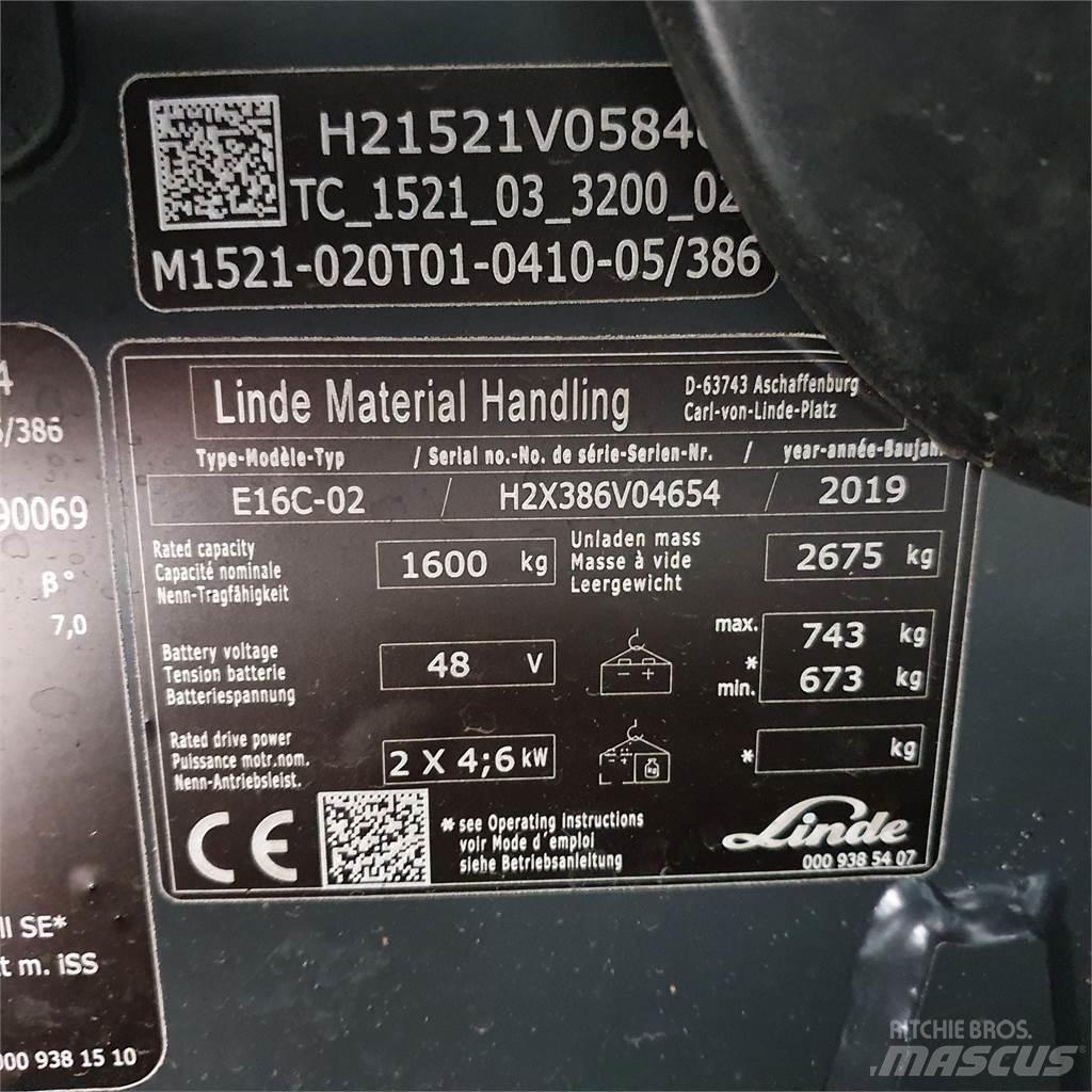 Linde E16C 电动叉车