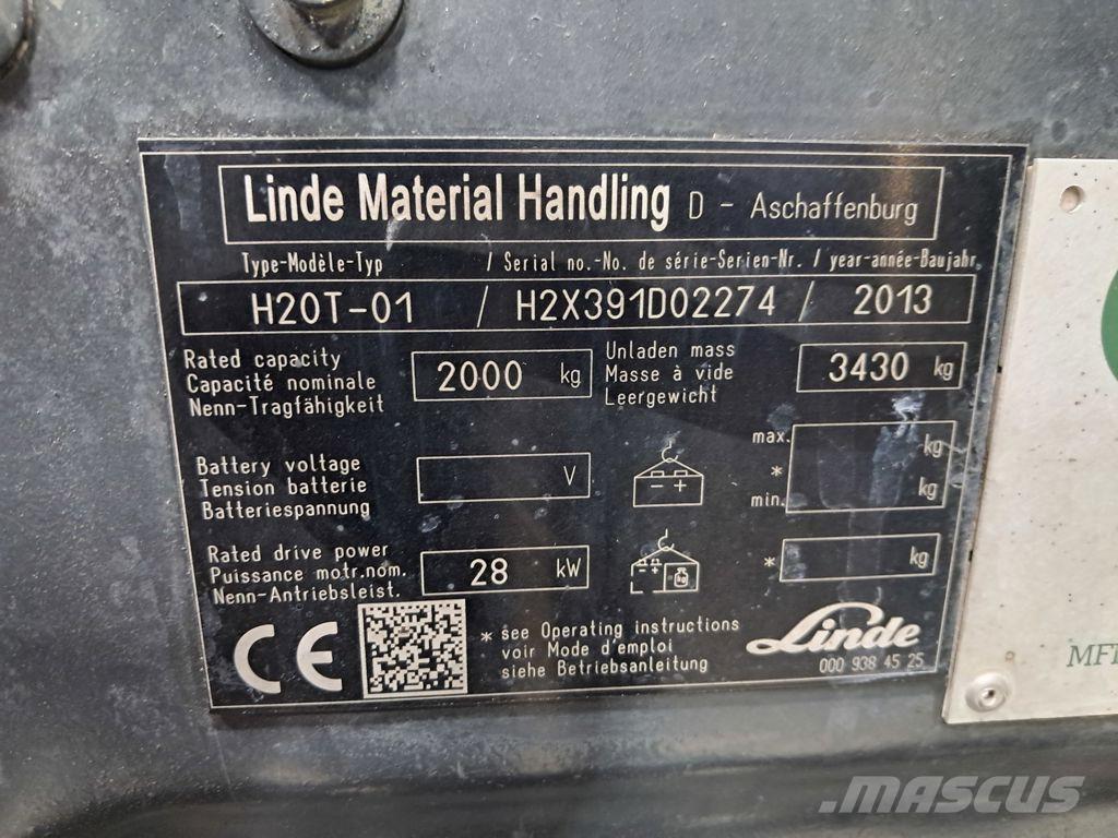 Linde H20T-02 天然气叉车