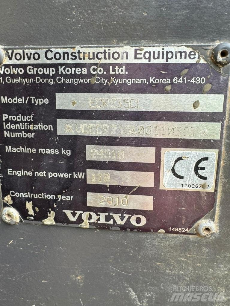 Volvo ECR 235 C L 履带挖掘机