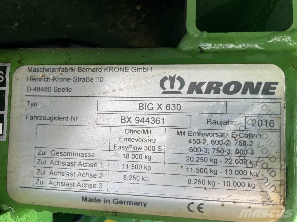 Krone Big X 630 自走式青贮饲料收割机