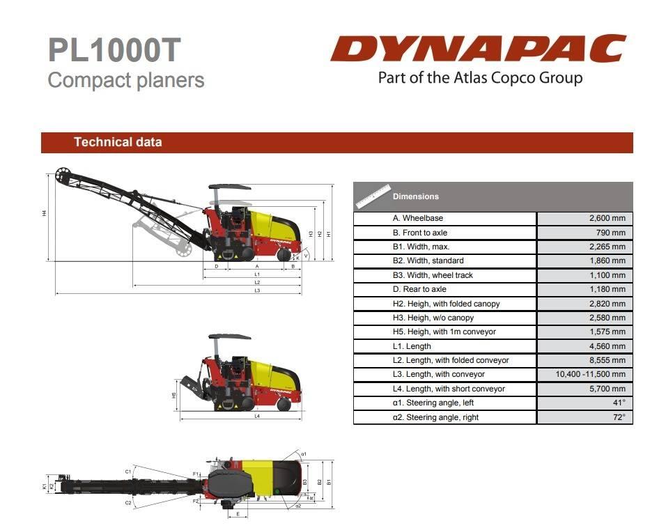 Dynapac PL1000T 沥青路面铣刨机|铣刨机
