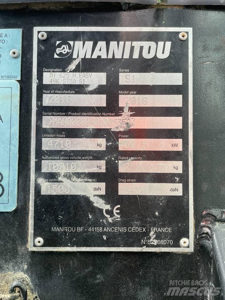 Manitou MT 625 H 伸缩臂叉装车|叉装车