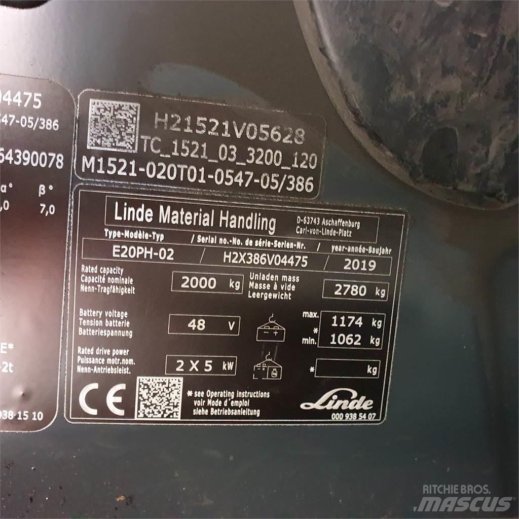 Linde E20PH 电动叉车