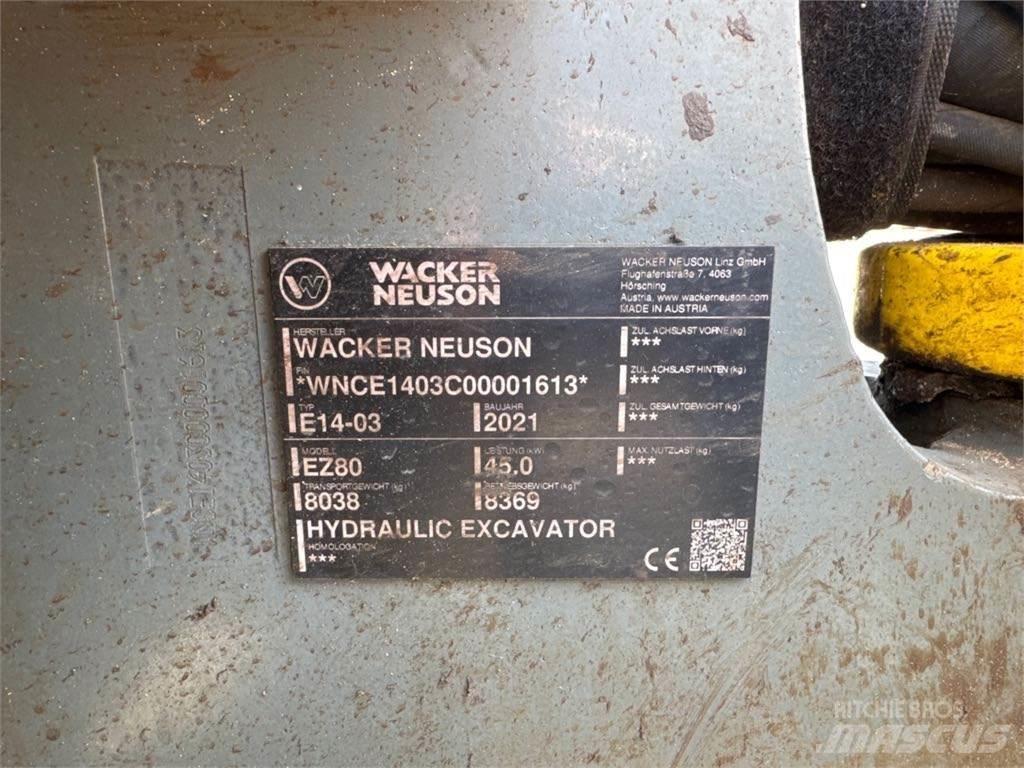 Wacker Neuson EZ80 履带挖掘机