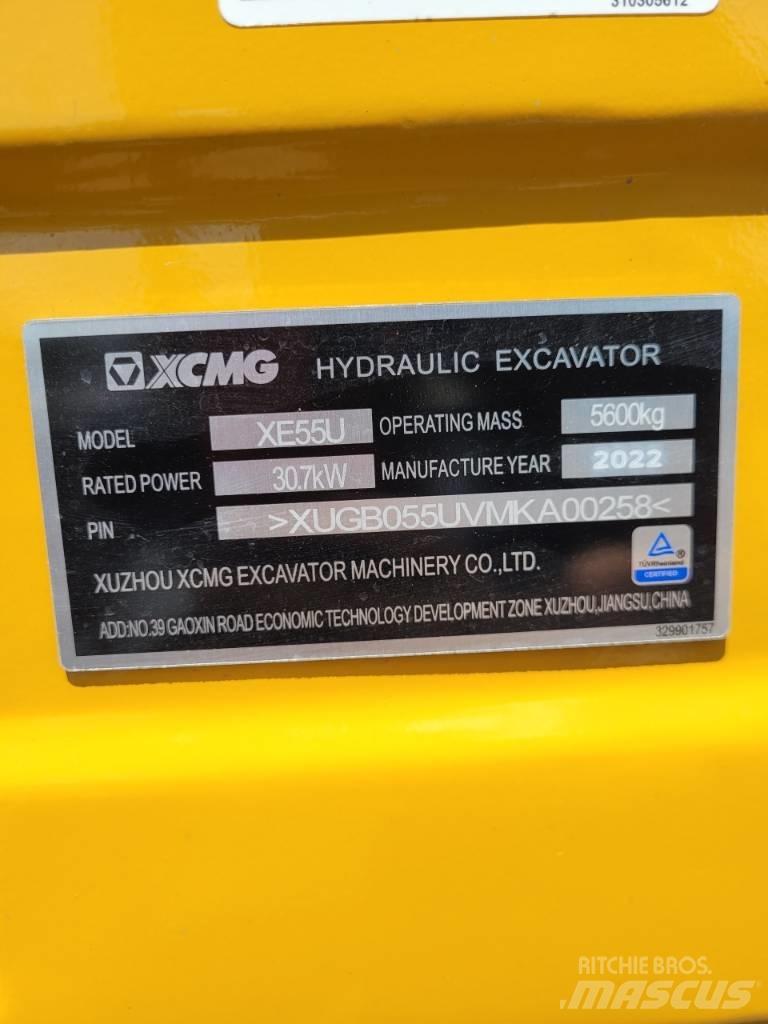 XCMG XE55 U 小型挖掘机