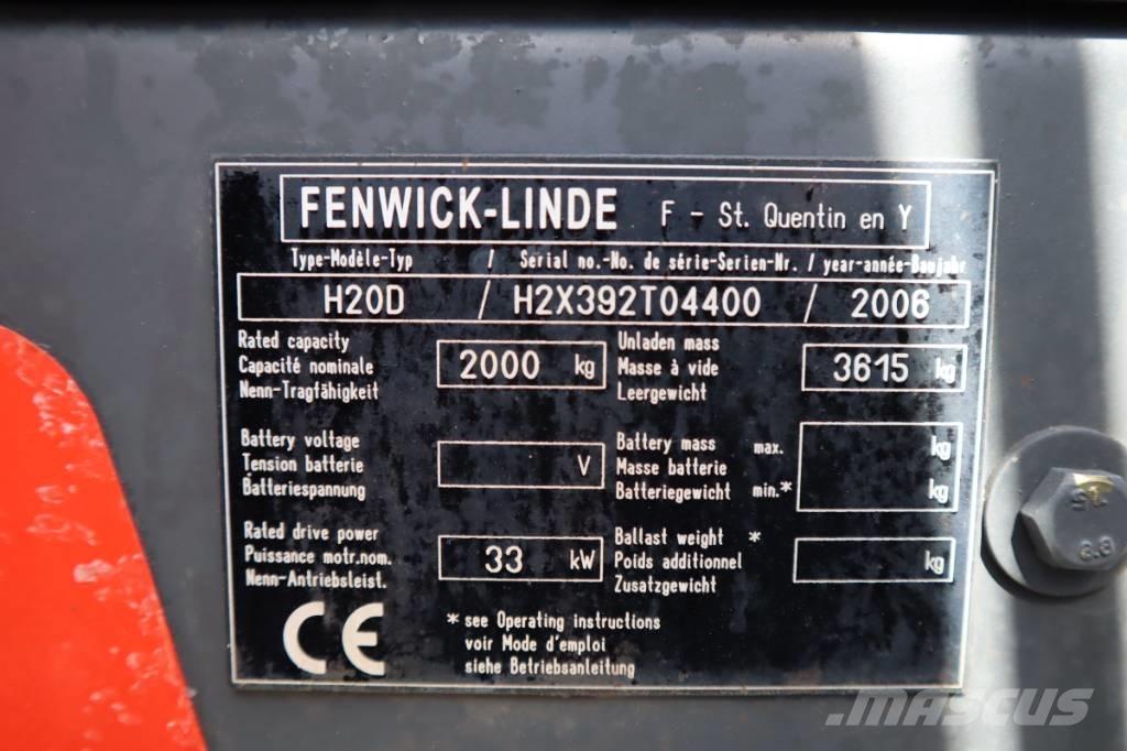 Linde H20D 2000 Kg 柴油叉车