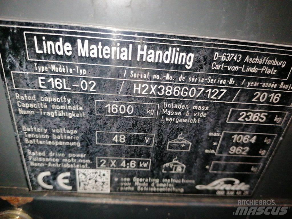 Linde E16L-02 电动叉车
