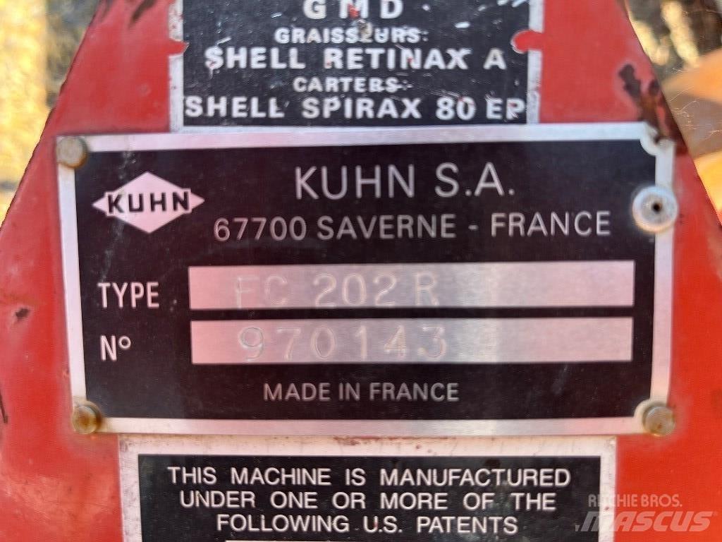 Kuhn FC 202 R 割草调节装置