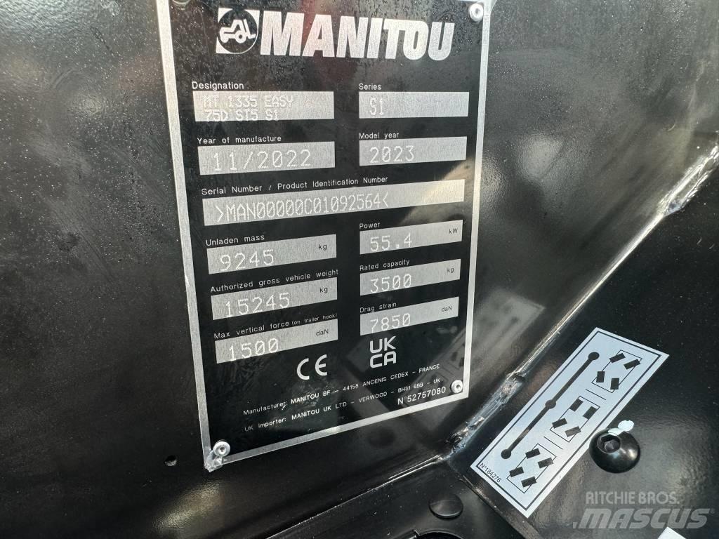 Manitou MT 1335 伸缩臂叉装车|叉装车