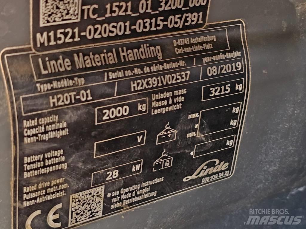 Linde H20T-01 天然气叉车