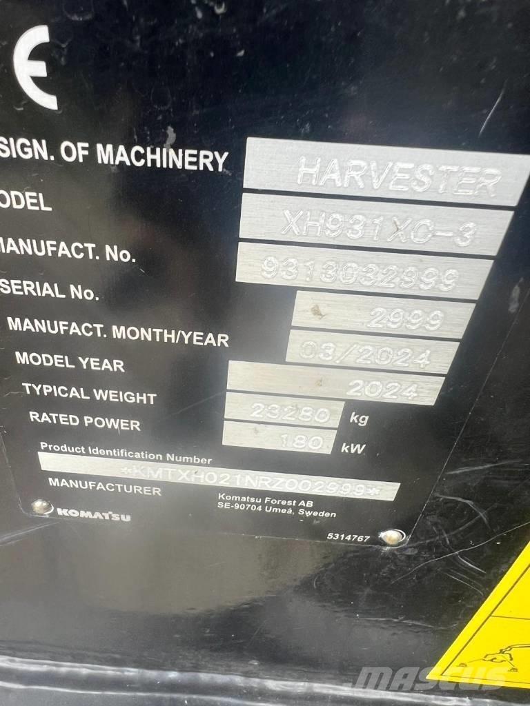Komatsu 931 XC 收割机