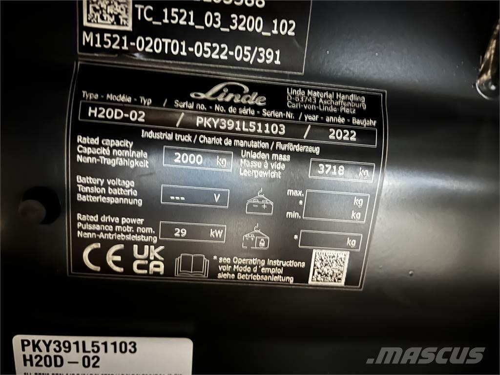 Linde H20D 柴油叉车