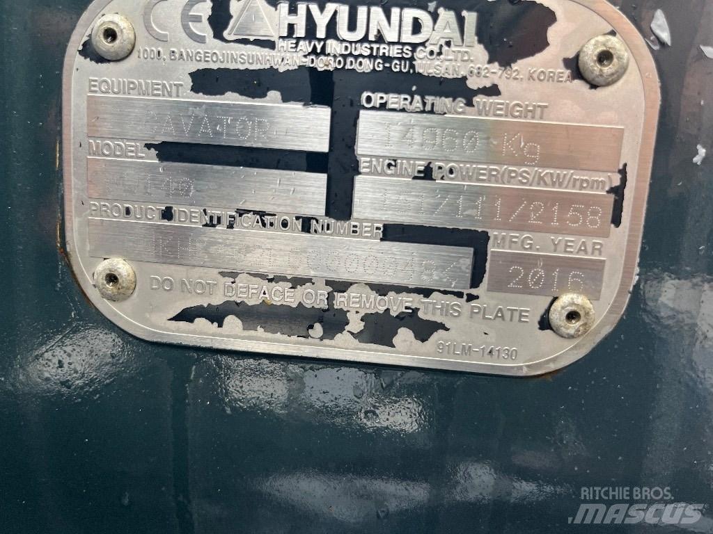 Hyundai HW140 轮式挖掘机