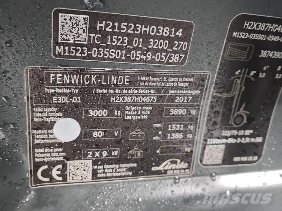Linde E30L-01 电动叉车