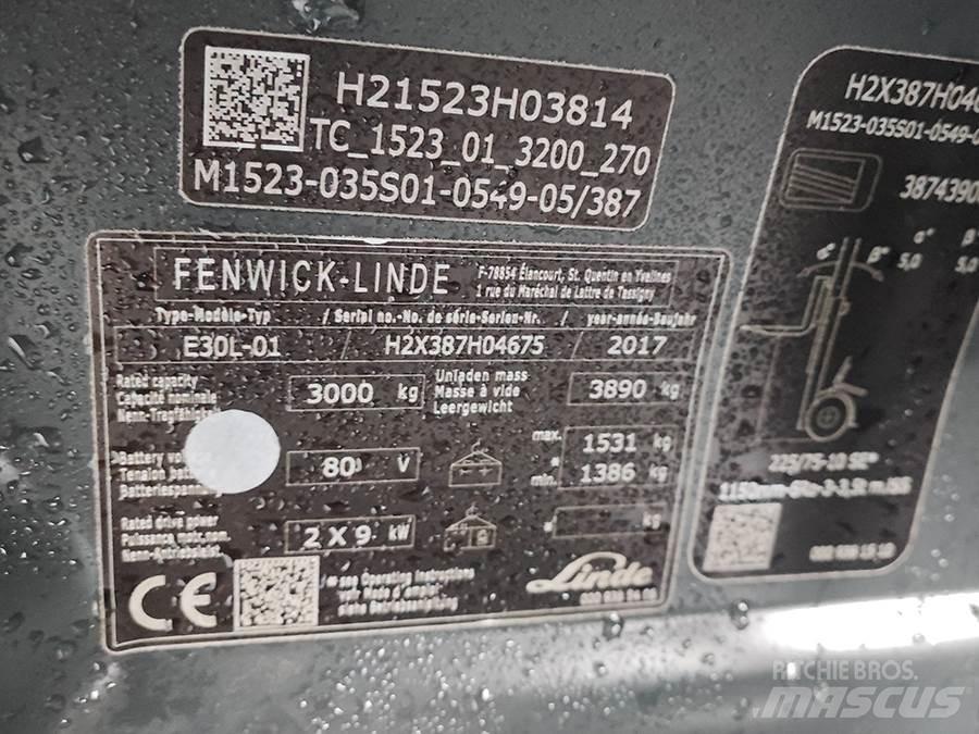 Linde E30L-01 电动叉车