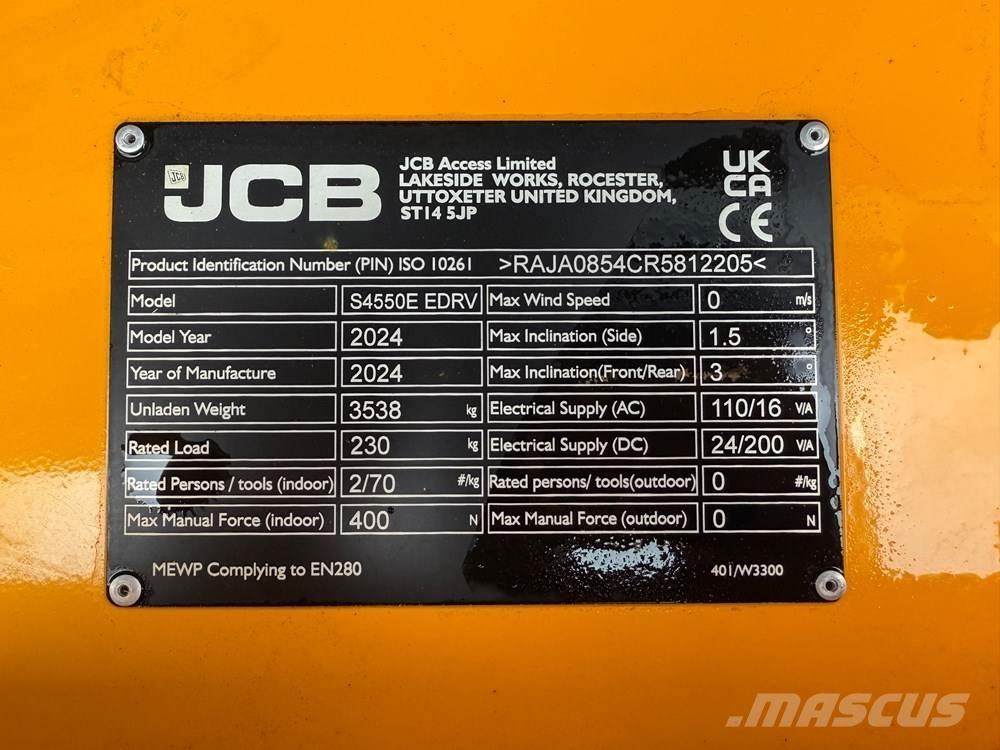 JCB S4550E 剪叉式升降机