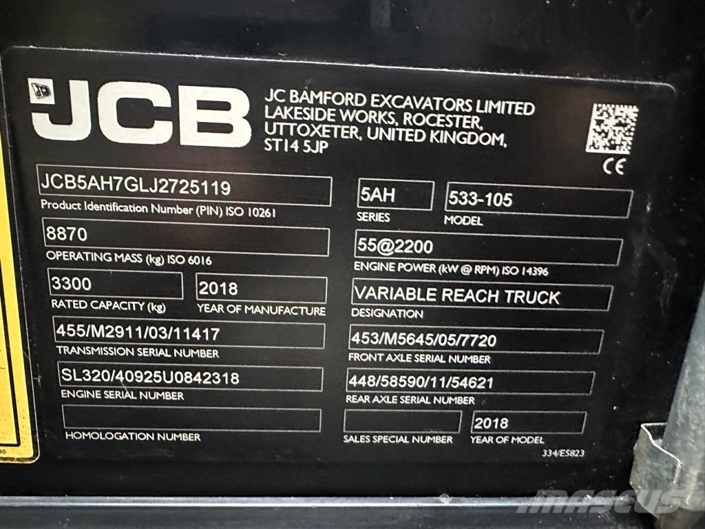 JCB 533-105 伸缩臂叉装车|叉装车
