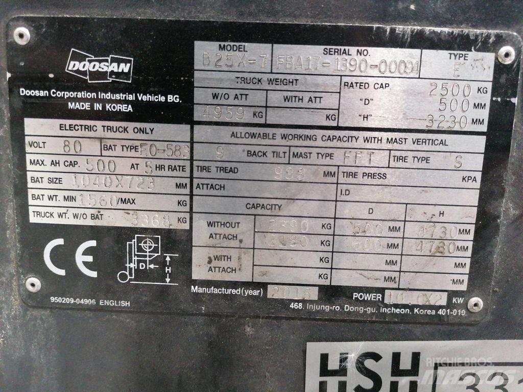 Doosan B25X-7 电动叉车