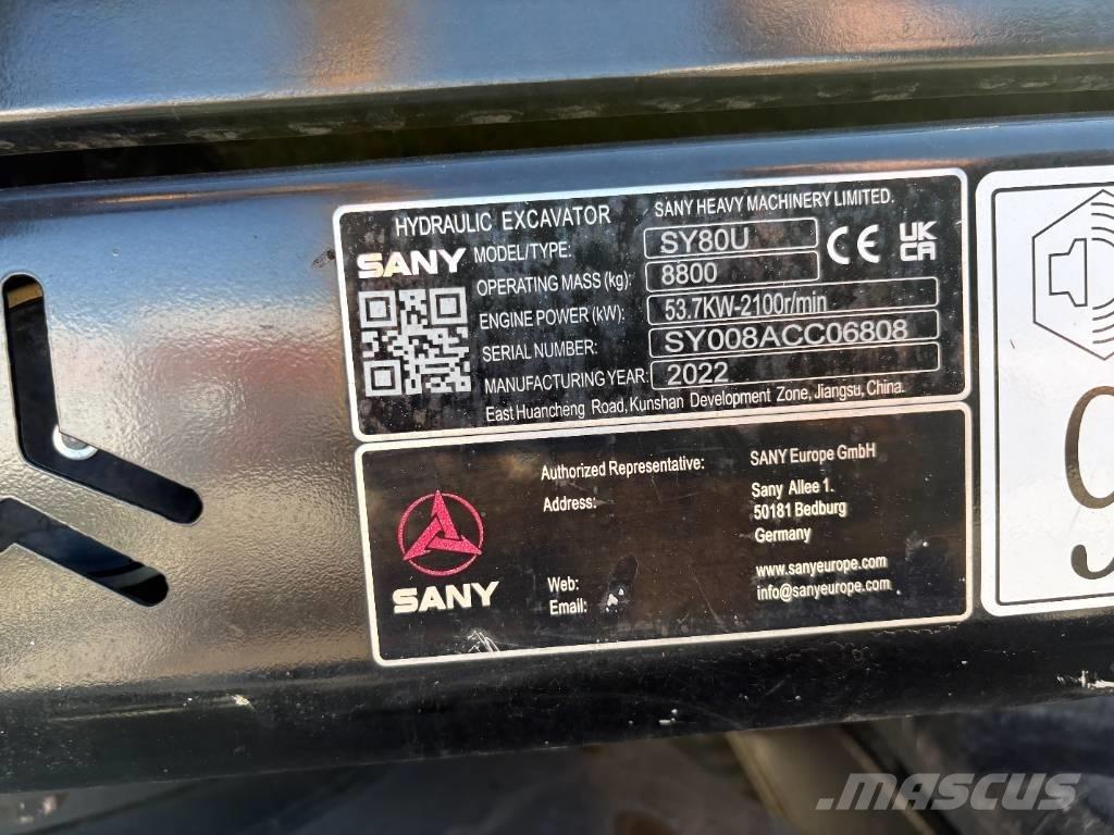 Sany SY 80 U 中型挖掘机