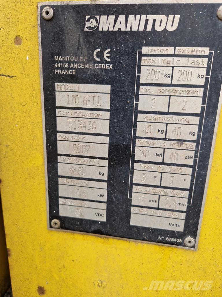 Manitou 170 AETJL 曲臂高空工作平台