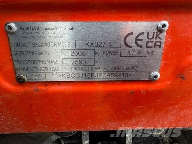 Kubota KX 027-4 小型挖掘机
