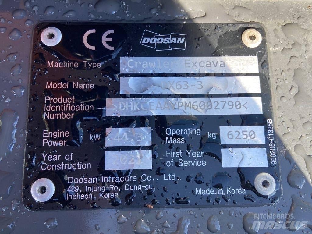 Doosan DX63-3 履带挖掘机