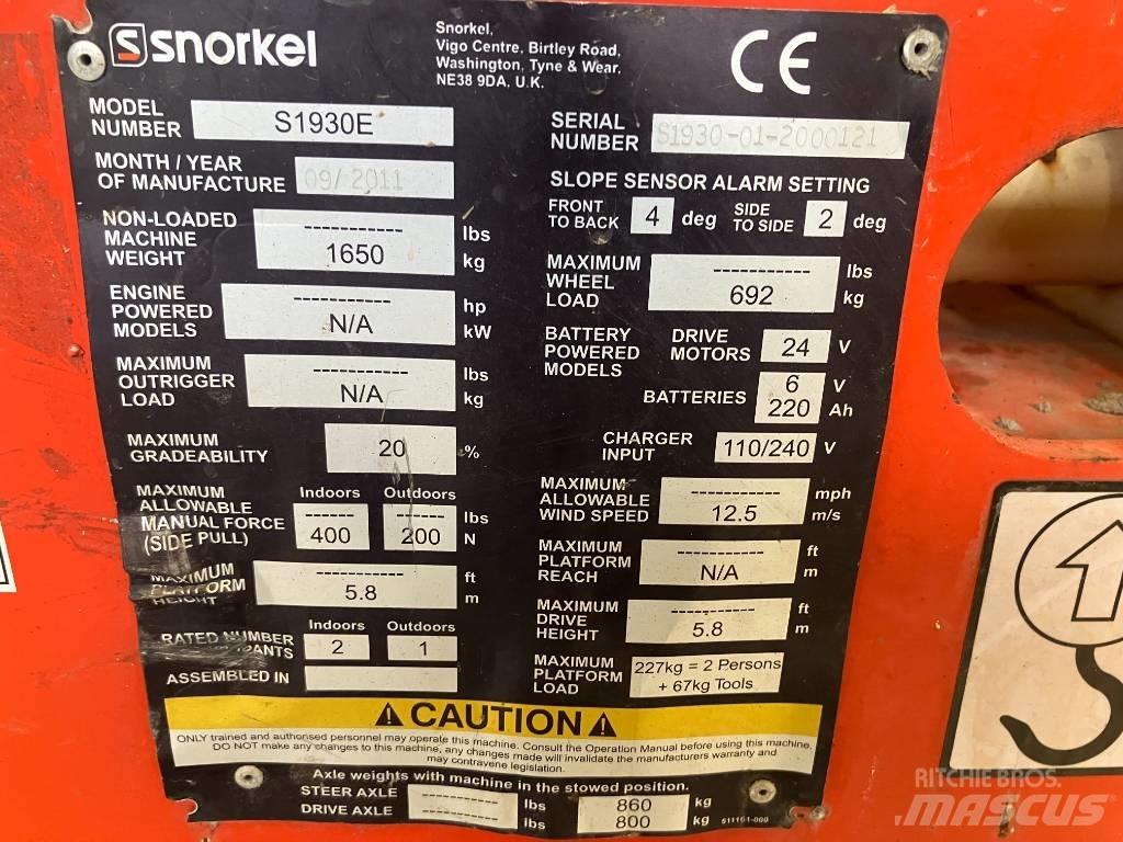 Snorkel S 1930 E 剪叉式升降机
