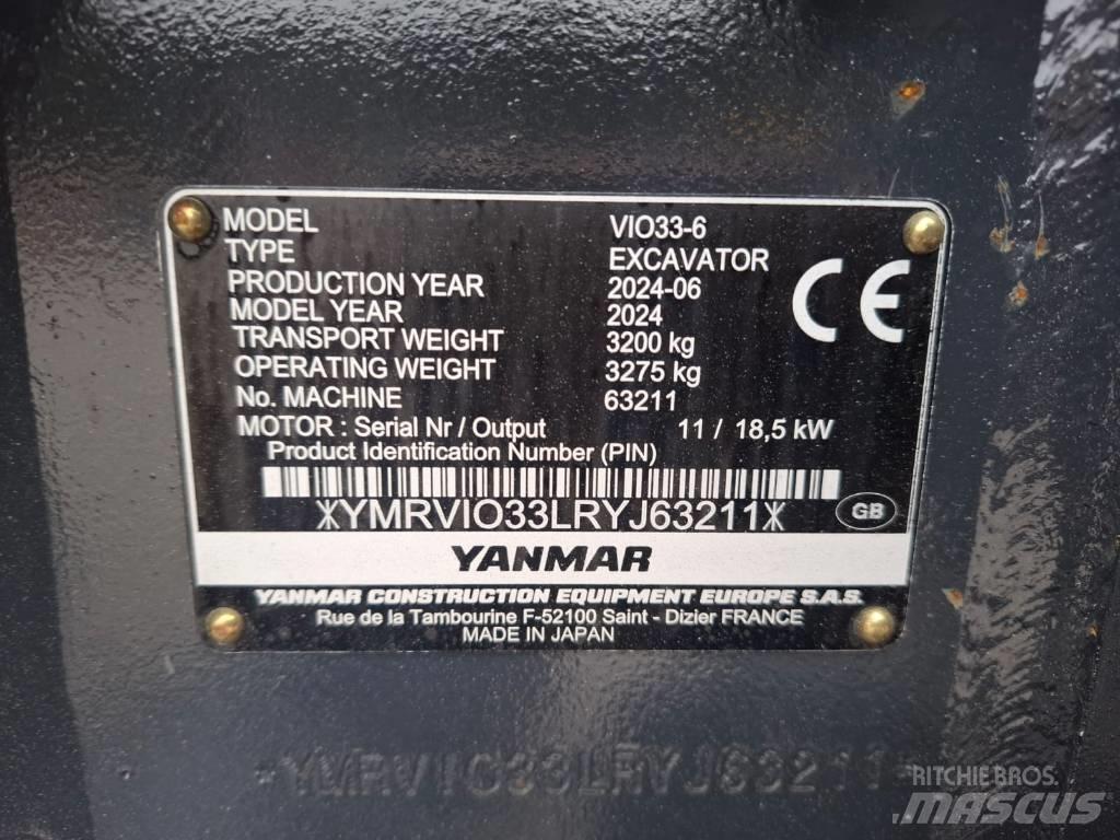 Yanmar Vio 33-6 小型挖掘机