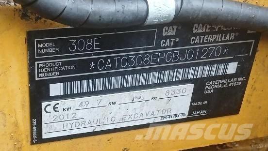 CAT 308 E CR 中型挖掘机
