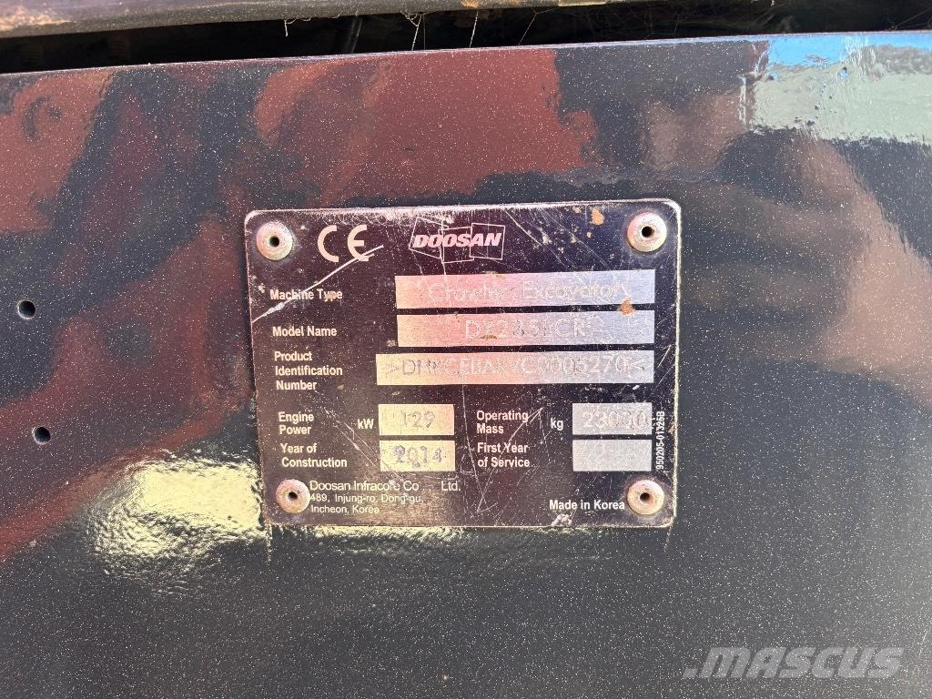 Doosan DX 235 LCR 履带挖掘机