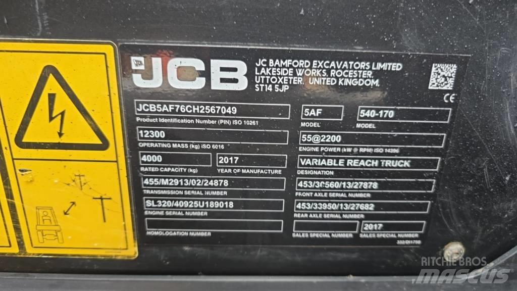 JCB 540-170 伸缩臂叉装车|叉装车