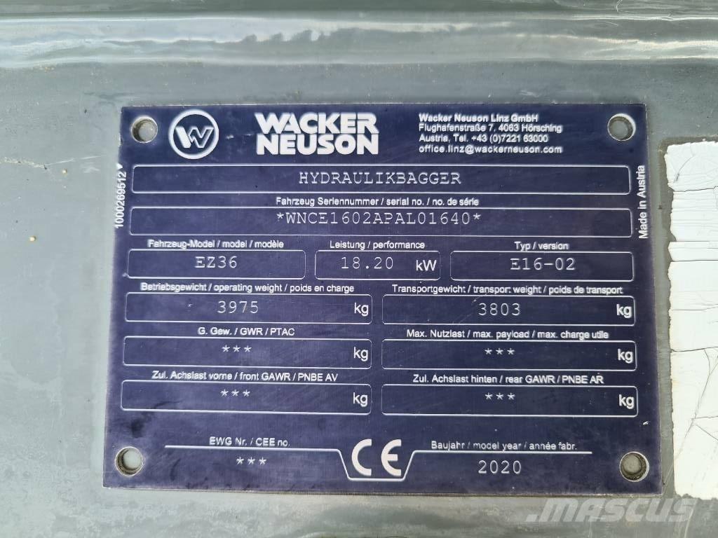 Wacker Neuson EZ36 履带挖掘机