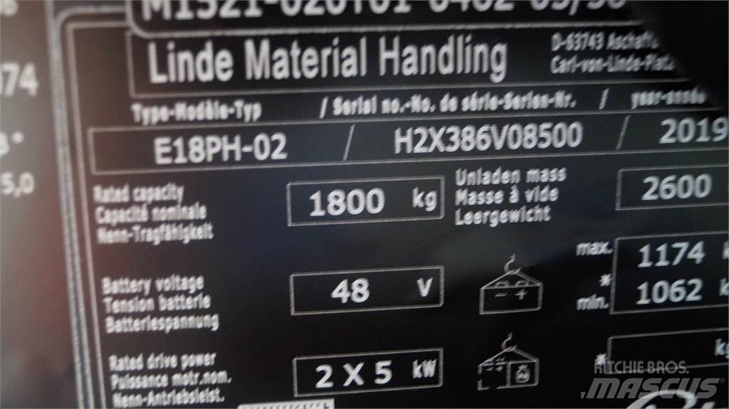 Linde E18PH 电动叉车