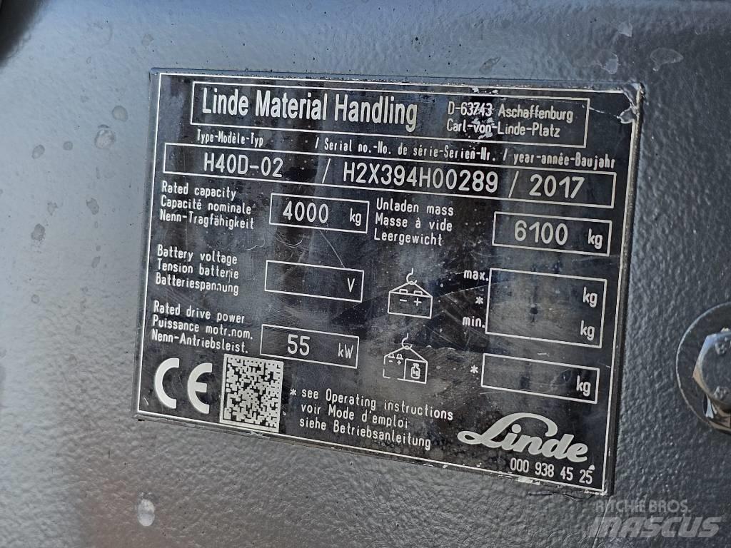 Linde H40D-02 柴油叉车