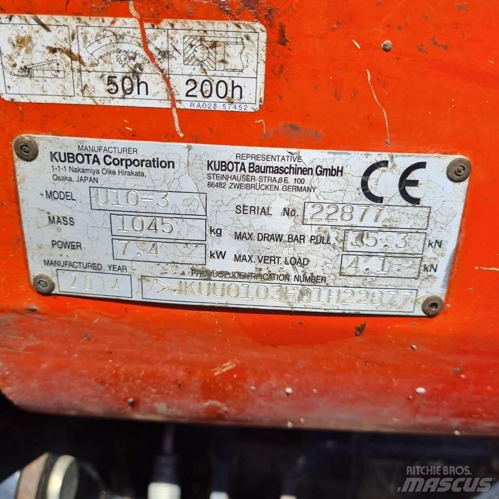 Kubota U 10-3a 小型挖掘机