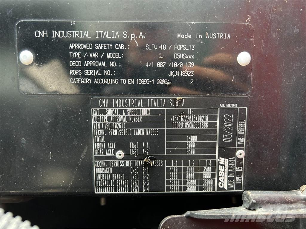 CASE Puma 185 CVX 拖拉机/农用车